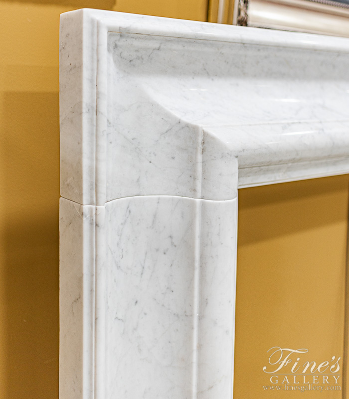 Marble Fireplaces  - White Carrara Marble Bolection Surround - MFP-1814